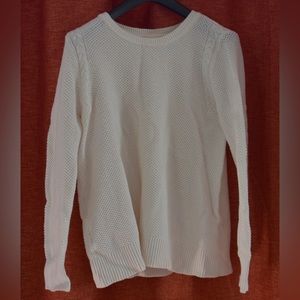 Loft XL White Knit Sweater